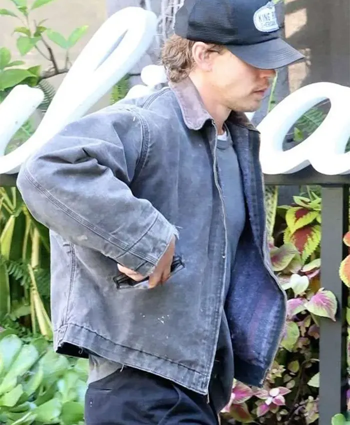 Austin Butler Beverly Hills Grey Jacket Side