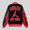 Awake NY x Jordan Black Letterman Jacket For Sale
