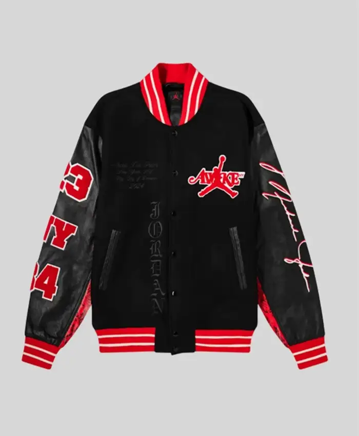 Awake NY x Jordan Black Letterman Jacket