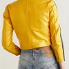 Balenciaga-Cropped-Yellow-Leather-Jacket-Back