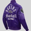 Baltimore Ravens Purple Satin Jacket Back