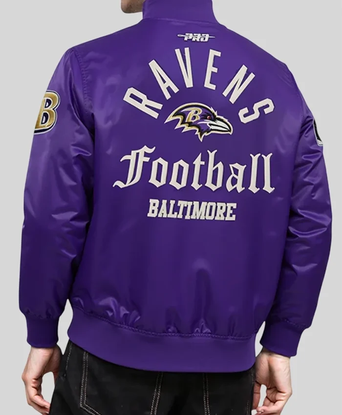 Baltimore Ravens Purple Satin Jacket For Sale