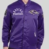 Baltimore Ravens Purple Satin Jacket Front