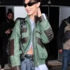 Bella Hadid The Balenciaga Show Leather Jacket