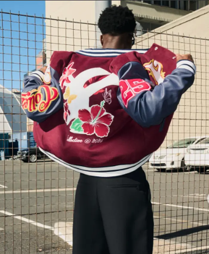 Bella Shmurda Nigerian Musician Pop Riot Collection Petals Varsity Jacket