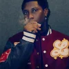 Bella Shmurda Pop Riot Petals Varsity Jacket