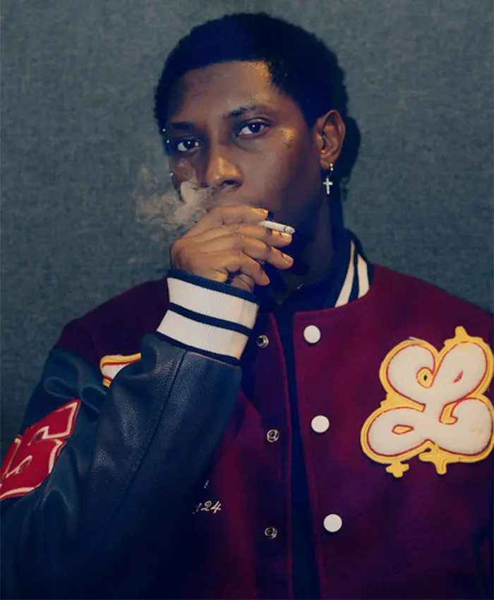 Bella Shmurda Pop Riot Petals Varsity Jacket