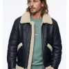 Ben Robson TV Series Ransom Canyon 2026 Oliver Shearling Black Leather Jacket