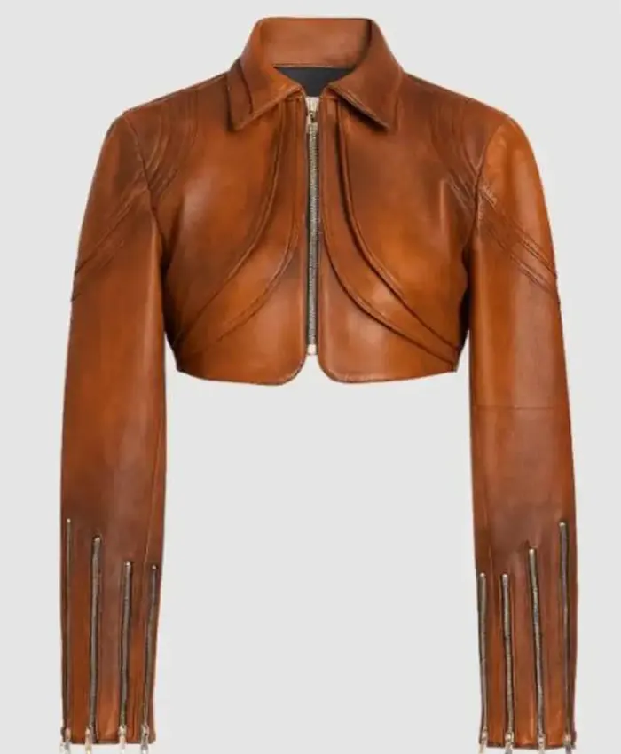 Beyond The Gates 2026 Trisha Mann Cropped Leather Jacket