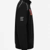 Black Spider Track Jacket with White Spider Web Sleeve Graphic