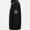 Black Spider Track Jacket with Red Spider Logo and S Patch