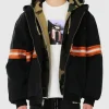 Black-Supreme-Reflective-Stripe-Hooded-Zip-Work-Jacket