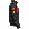 Zyrox black racing jacket with stand-up collar and zipper closure