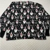 Boo Wooo Black Halloween Scrub Jacket Back