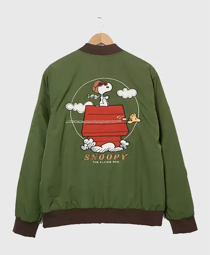 BoxLunch Peanuts Snoopy Flying Ace Bomber Jacket Back
