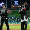 Boyz II Men MLB All-Star Game 2026 Black Satin Jacket Front