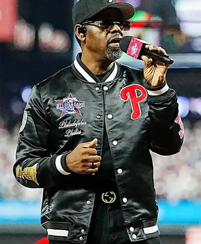Boyz II Men MLB All-Star Game 2026 Black Satin Jacket