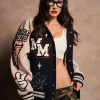 Buy 2026 Mickey Mouse Wolves Club Roxy Box Cut Rudy Letterman Varsity Jacket Front