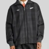 Buy Adidas Originals & All Black Plaid Woven Firebird Track Jacket