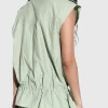 Buy Adidas x ASOS Sleeveless Zip-Up Sage Green Track Jacket Back