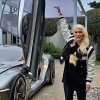 Buy Alexandra Mary Hirschi Supercar Blondie MCM Bomber Jacket Front