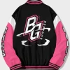 Buy Bonaksu Gaming Black and Pink Varsity Jacket On Sale