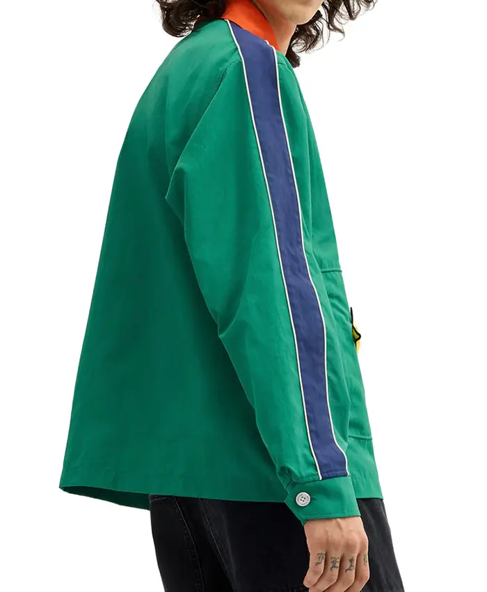 Buy Brain Dead x Coach Green Cotton Zip-up Racer Jacket Back