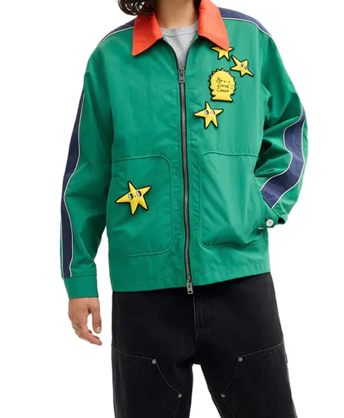 Buy Brain Dead x Coach Green Cotton Zip-up Racer Jacket On Sale