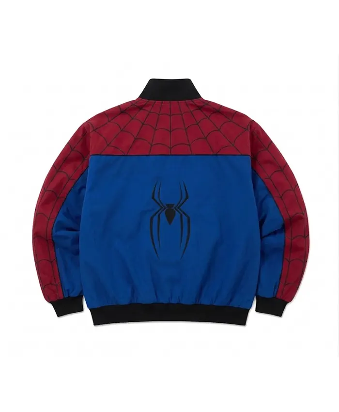 Buy Chris Wesly Spider-Man Red and Blue Bomber Jacket Back