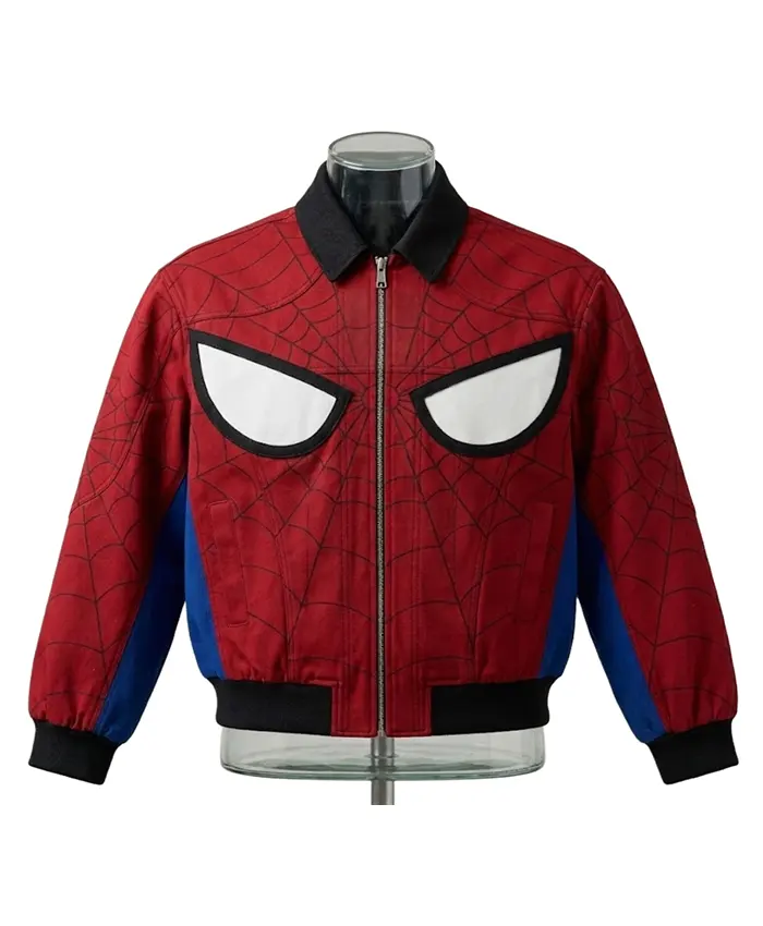 Buy Chris Wesly Spider-Man Red and Blue Bomber Jacket