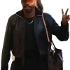 Buy Colman Domingo Jimmy Kimmel Live! Black Leather Bomber Jacket