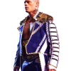 Buy Crown Jewel Cody Rhodes Blue & White Military Coat On Sale