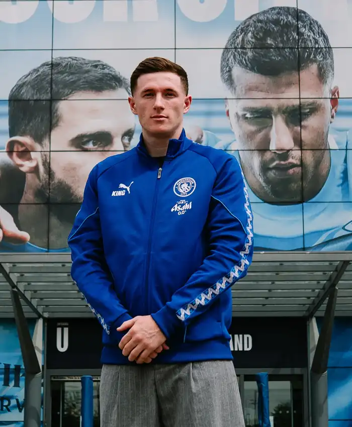 Buy Elliot Anderson Manchester City KING Anthem Blue Track Jacket
