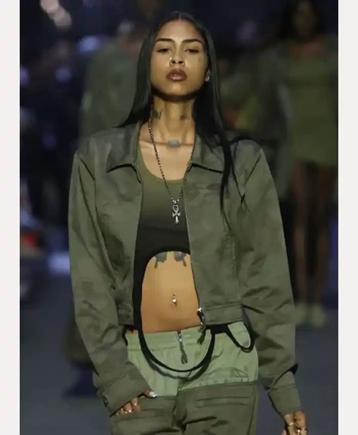 Buy Gio Telfar 20th Anniversary Runway Green Cotton Jacket On Sale