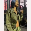Buy Gio Telfar 20th Anniversary Runway Green Cotton Jacket Side
