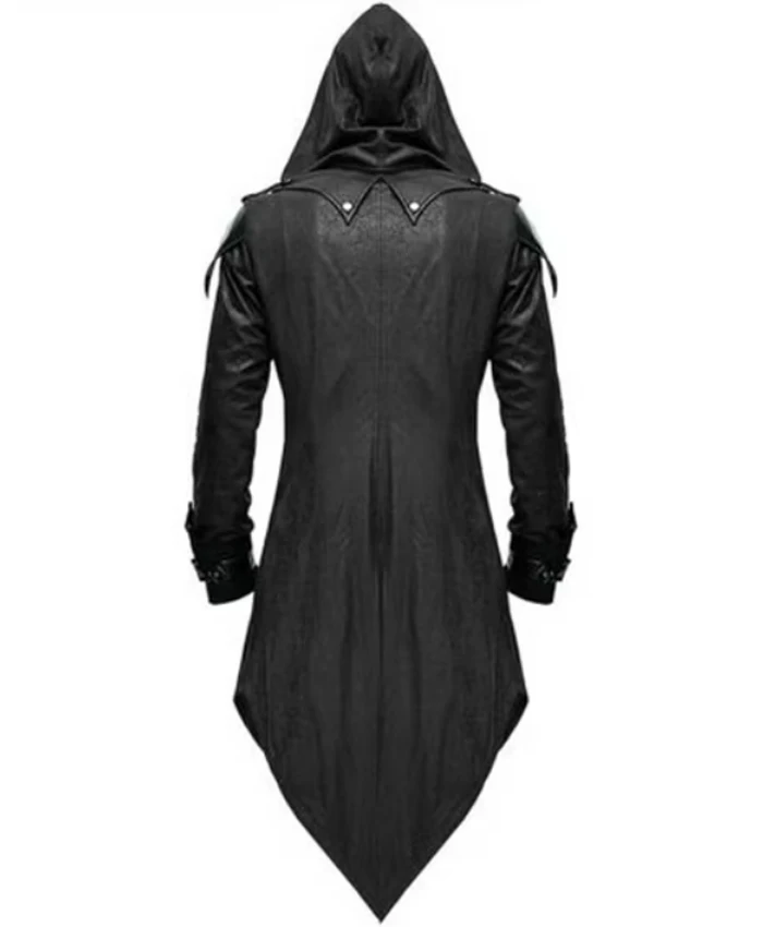 Buy Halloween Finalgang Vintage Hooded Black Leather Coat For Men and Women