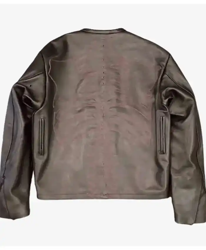 Buy Halloween Vanson x Askan Bone Motorcycle Leather Jacket Back