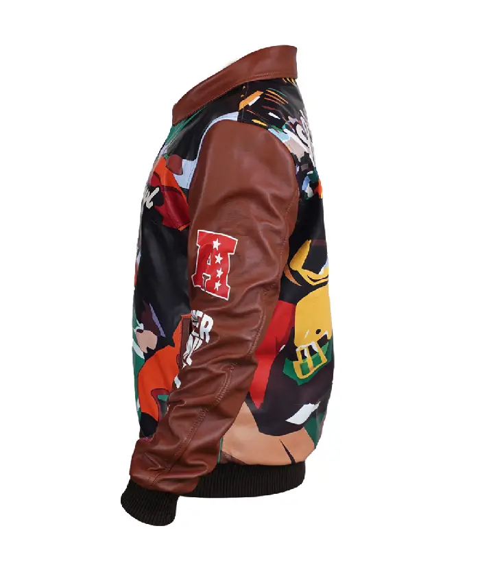 Buy Jeff Hamilton KidSuper FW26 Super Bowl LX Multicolor Leather Jacket