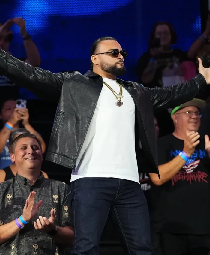 Buy Mike Santana WWE Florida 2026 Black Leather Jacket