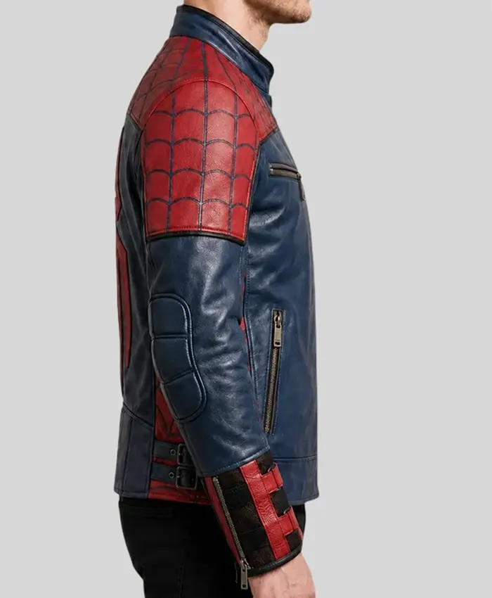 Buy Movie Spider Man Brand New Day 2026 Black and Red Leather Jacket