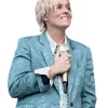 Buy Newport Folk Festival 2026 Brandi Carlile Blue Floral Jacquard Blazer