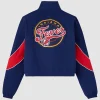 Buy OVO x WNBA Team Indiana Fever Navy Blue and Red Fleece Track Jacket