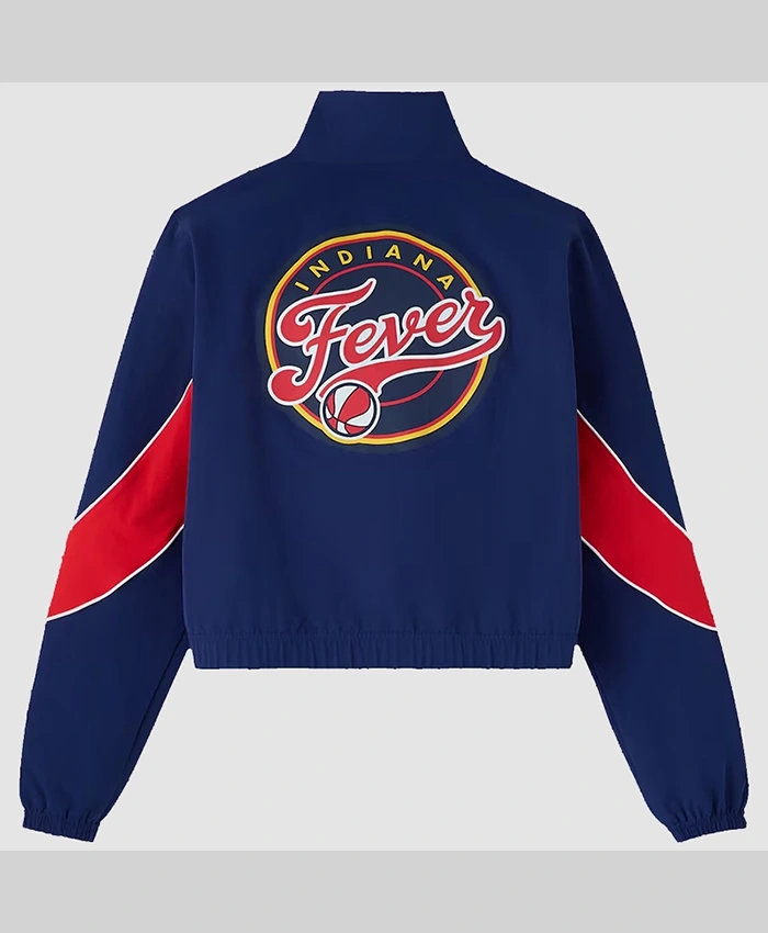 Buy OVO x WNBA Team Indiana Fever Navy Blue and Red Fleece Track Jacket