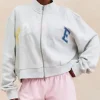 Buy Parke Birthday Drop 2026 Patchwork Heather Grey Mockneck Fleece Jacket