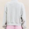 Buy Parke Birthday Drop 2026 Patchwork Heather Grey Mockneck Fleece Jacket Back