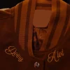 Buy Playa Society x Nike WNBA A’ja Wilson Brown Varsity Jacket On Sale