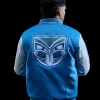 Buy Rugby Team New Zealand Warriors 2026 Adults Blue Varsity Jacket Back View