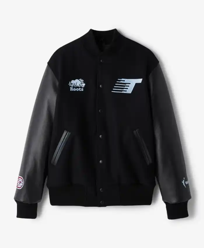 Buy Sandy Brondello Toronto Tempo Black Bomber Jacket Front