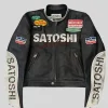 Buy Satoshi Nakamoto 7 Black Cafe Racer Motorcycle Leather Jacket On Sale