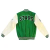 Buy Stars Prospect Dallas Full Snap Wool with Leather Sleeves Varsity Jacket Back